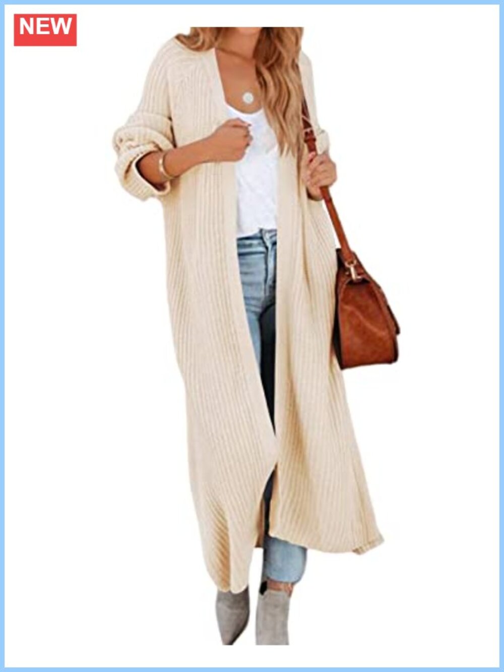 Oversized Long Cardigan Sweater Maxi Open Front Knit Duster Coat
